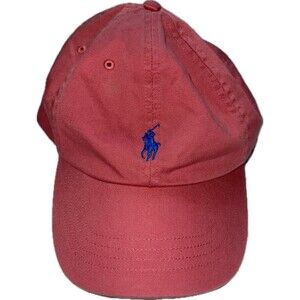 Polo Ralph Lauren Pony Coral Strapback Baseball Cap Hat Dad hat